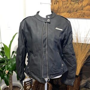ICON Women's Sleek Black Leather Jacket